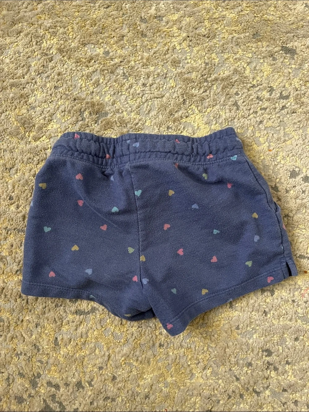 4T blue shorts with hearts